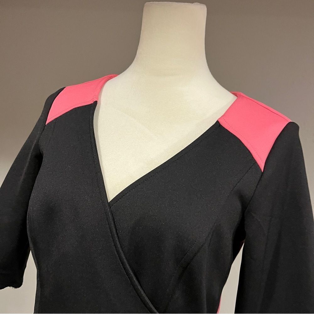 Maggy London Black and Pink Dress - Picture 2 of 14